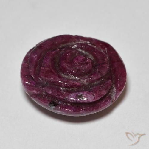 Ruby-Zoisite Gemstone in 16 x 16 mm (calibrated) Size for Sale, Ruby-Zoisite Stone in Raspberry Red Color
