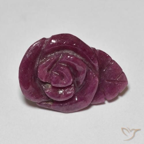 13.85ct Natural Multicolor Ruby-Zoisite, Flower Cut, Opaque