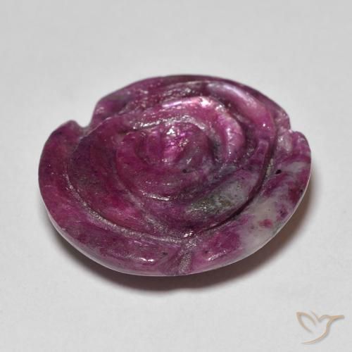 Ruby-Zoisite Gemstone in 18.8 x 18.1 mm Size for Sale, Ruby-Zoisite Stone in Reddish Purple Color
