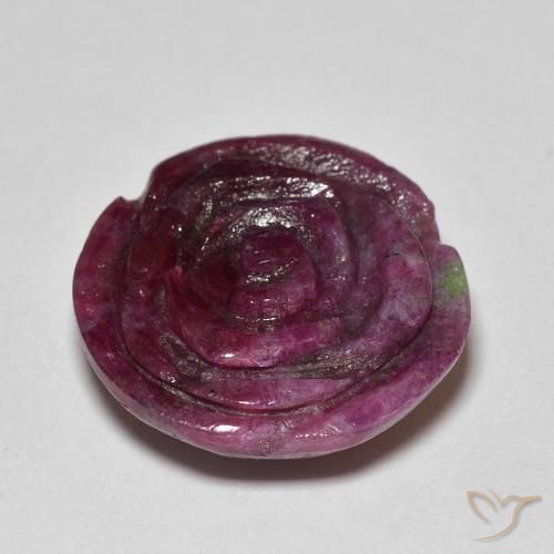 Ruby-Zoisite Gemstone in 17.1 x 16.9 mm Size for Sale, Ruby-Zoisite Stone in Dark Purple Color