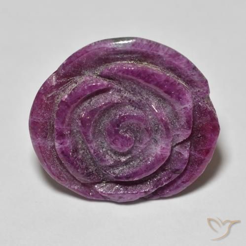 14.07 ct Carved Ruby-Zoisite, 17.9 x 16.8 mm From Tanzania, Photo A