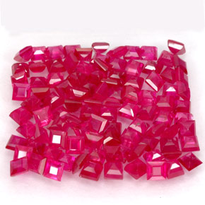 Ruby Gemstone in 2.3 x 2.3 mm Size for Sale, Ruby Stone in Pink Red Color