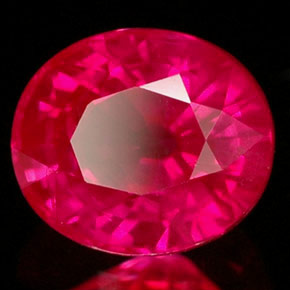 1.39 ct Red Ruby Stone, Natural Ruby in Oval Facet Shape for Sale