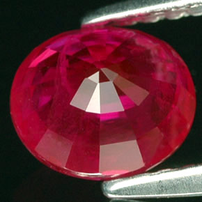 Ruby Gemstone in 6.5 x 5.6 mm Size for Sale, Ruby Stone in Pink Red Color