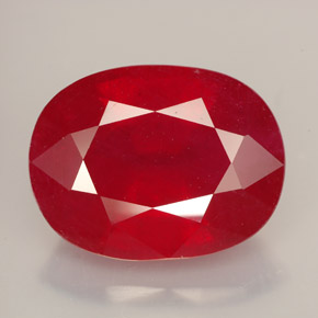 14.27 ct Red Ruby Gemstone, Ruby Gem in Oval Facet Shape for Sale.