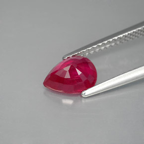 Ruby Gemstone in 8 x 6 mm (calibrated) Size for Sale, Ruby Stone in Pink Red Color