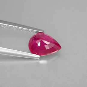 Ruby Gemstone in 8 x 6 mm (calibrated) Size for Sale, Ruby Stone in Pink Red Color