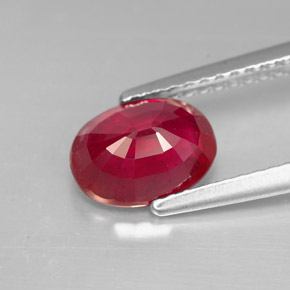 Ruby Gemstone in 8 x 6 mm (calibrated) Size for Sale, Ruby Stone in Pink Red Color