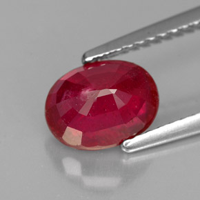 Ruby Gemstone in 8 x 6 mm (calibrated) Size for Sale, Ruby Stone in Pink Red Color