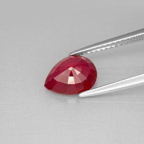 Ruby Gemstone in 9 x 7.1 mm Size for Sale, Ruby Stone in Pink Red Color