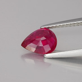Ruby Gemstone in 8 x 6 mm (calibrated) Size for Sale, Ruby Stone in Pink Red Color