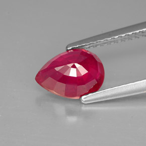Ruby Gemstone in 8 x 6 mm (calibrated) Size for Sale, Ruby Stone in Pink Red Color
