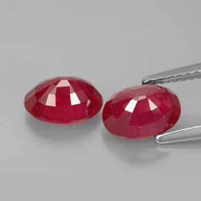 Ruby Gemstone in 8 x 6 mm (calibrated) Size for Sale, Ruby Stone in Red Color