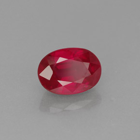 1.38 ct Red Ruby Stone, Natural Ruby in Oval Facet Shape for Sale