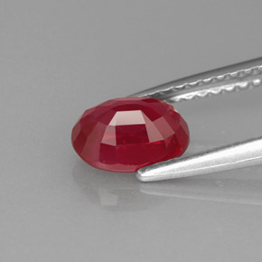 Ruby Gemstone in 7 x 5 mm (calibrated) Size for Sale, Ruby Stone in Pink Red Color