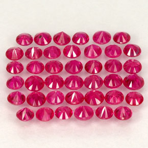 Ruby Gemstone in 1.8 mm Size for Sale, Ruby Stone in Pink Red Color