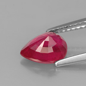 Ruby Gemstone in 8 x 6 mm (calibrated) Size for Sale, Ruby Stone in Pink Red Color
