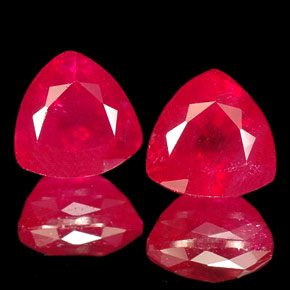 2.67 ct Red Ruby Gemstone, Ruby Gem in Trillion Facet Shape for Sale.