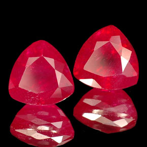 2.67 ct Red Ruby Stone, Natural Ruby in Trillion Facet Shape for Sale