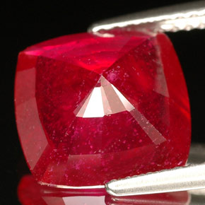Ruby Gemstone in 10.4 x 10.2 mm Size for Sale, Ruby Stone in Red Color