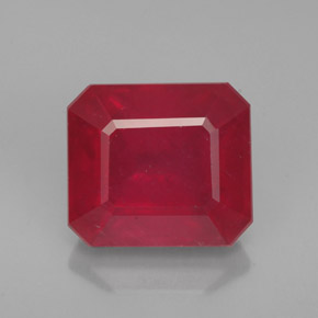 4.93 ct Red Ruby Gemstone, Ruby Gem in Octagon Facet Shape for Sale.