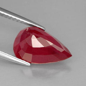 Ruby Gemstone in 12.6 x 8 mm Size for Sale, Ruby Stone in Pink Red Color