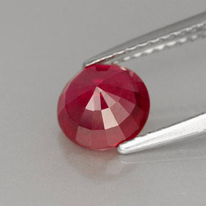 Ruby Gemstone in 6.5 mm (calibrated) Size for Sale, Ruby Stone in Pink Red Color