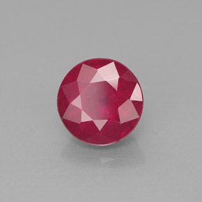 1.87 ct Red Ruby Stone, Natural Ruby in Round Facet Shape for Sale