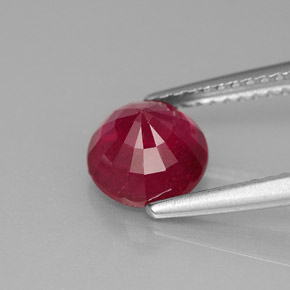 Ruby Gemstone in 7 mm (calibrated) Size for Sale, Ruby Stone in Pink Red Color