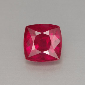 1.72 ct Red Ruby Gemstone, Ruby Gem in Cushion-Cut Shape for Sale.
