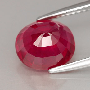 Ruby Gemstone in 9.2 x 8.2 mm Size for Sale, Ruby Stone in Red Color