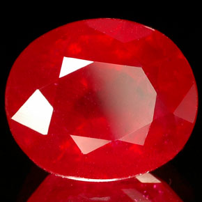 4.56 ct Red Ruby Stone, Natural Ruby in Oval Facet Shape for Sale