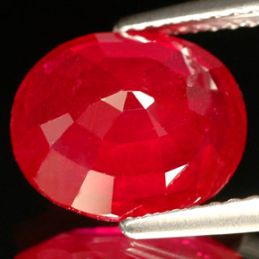 Ruby Gemstone in 10.2 x 8.6 mm Size for Sale, Ruby Stone in Red Color