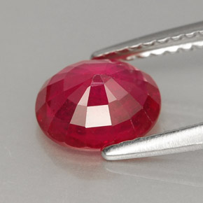 Ruby Gemstone in 7.5 x 6.4 mm Size for Sale, Ruby Stone in Pink Red Color