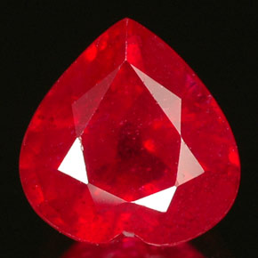1.69 ct Red Ruby Stone, Natural Ruby in Heart Facet Shape for Sale