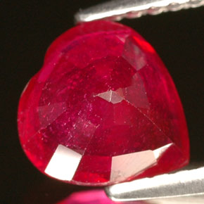 Ruby Gemstone in 7 x 7 mm (calibrated) Size for Sale, Ruby Stone in Pink Red Color