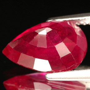 Ruby Gemstone in 12 x 8 mm (calibrated) Size for Sale, Ruby Stone in Pink Red Color