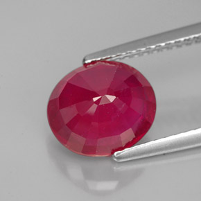 Ruby Gemstone in 9.2 x 8 mm Size for Sale, Ruby Stone in Pink Red Color