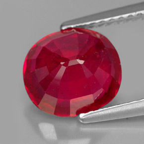 Ruby Gemstone in 9 x 8.1 mm Size for Sale, Ruby Stone in Red Color