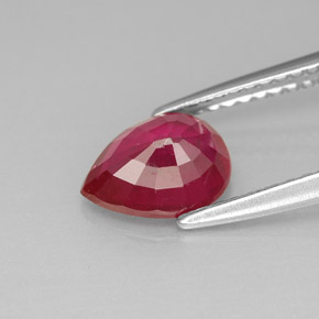 Ruby Gemstone in 8 x 6 mm (calibrated) Size for Sale, Ruby Stone in Pink Red Color