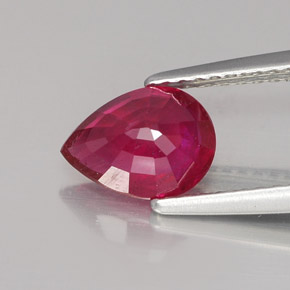 Ruby Gemstone in 8 x 6 mm (calibrated) Size for Sale, Ruby Stone in Pink Red Color