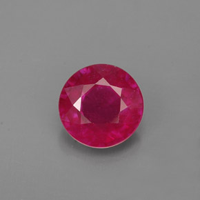 1.07 ct Red Ruby Gemstone, Ruby Gem in Round Facet Shape for Sale.