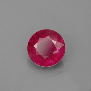 1.07 ct Red Ruby Stone, Natural Ruby in Round Facet Shape for Sale