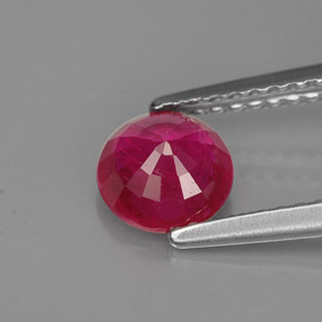 Ruby Gemstone in 6 mm (calibrated) Size for Sale, Ruby Stone in Pink Red Color