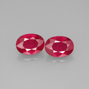 2.53 ct Red Ruby Gemstone, Ruby Gem in Oval Facet Shape for Sale.
