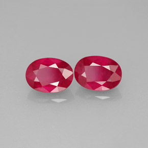 2.53 ct Red Ruby Stone, Natural Ruby in Oval Facet Shape for Sale