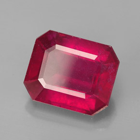 4.68 ct Red Ruby Stone, Natural Ruby in Octagon Facet Shape for Sale