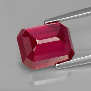 Ruby Gemstone in 10 x 8 mm (calibrated) Size for Sale, Ruby Stone in Pink Red Color