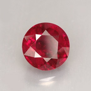 1.48 ct Red Ruby Stone, Natural Ruby in Round Facet Shape for Sale