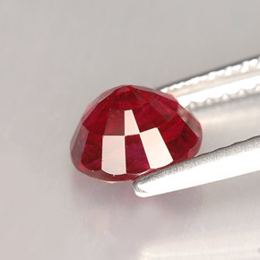 Ruby Gemstone in 6.5 mm (calibrated) Size for Sale, Ruby Stone in Pink Red Color